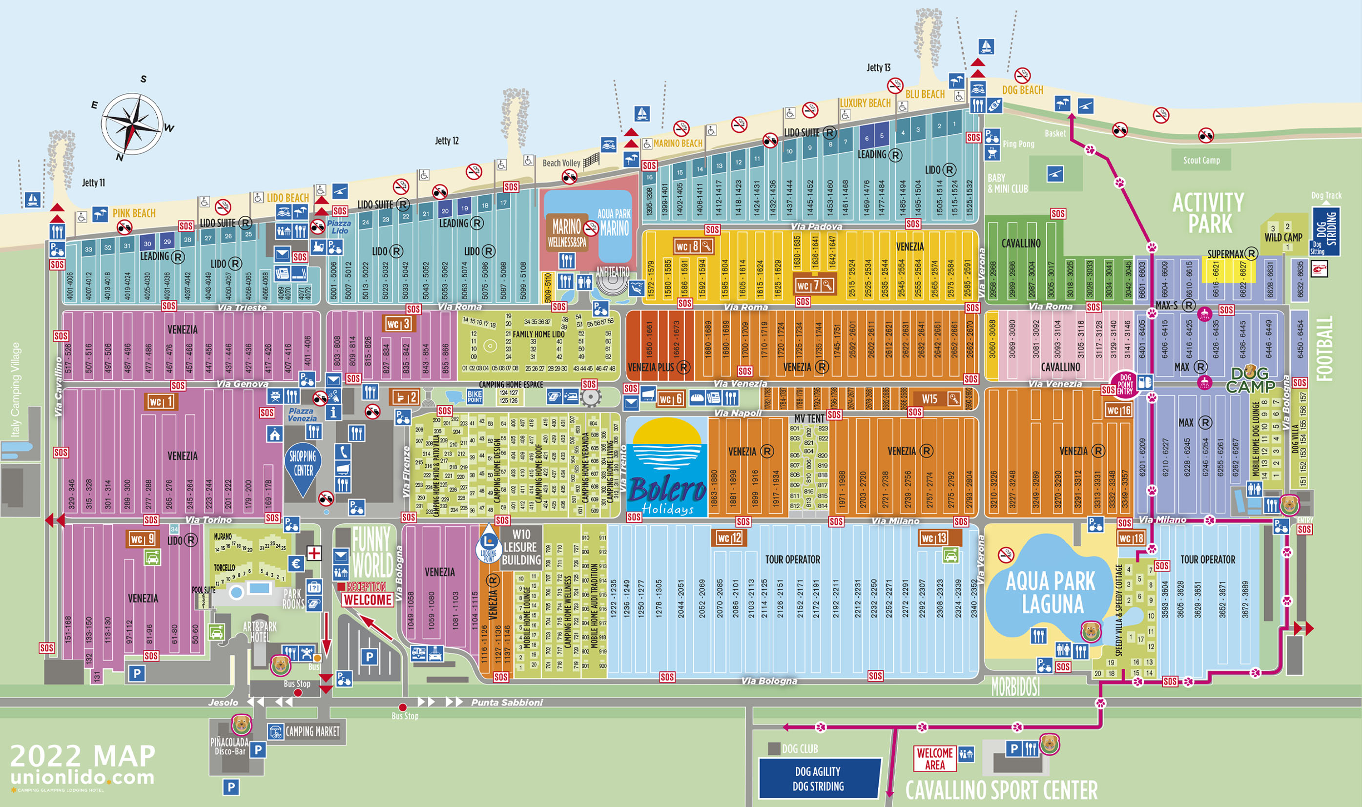 Union Lido Map